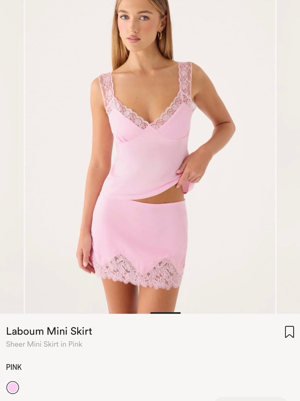 Laboum Mini Skirt Pink - Picture 3 of 6